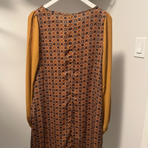 Unique Pink Martini Long Sleeve Pattern Dress- Large - Picture 6 of 7